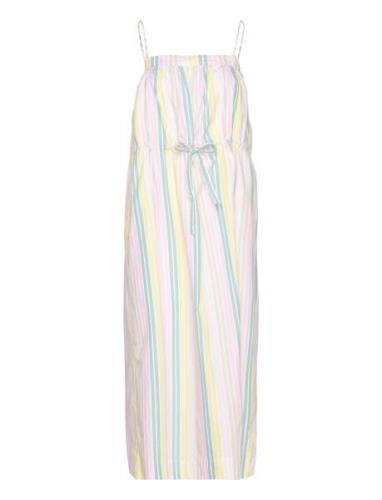 Stripe Cotton Maxiklänning Festklänning Multi/patterned Ganni