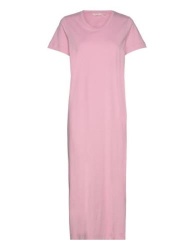 Rebekka Dress Gots Maxiklänning Festklänning Pink Basic Apparel