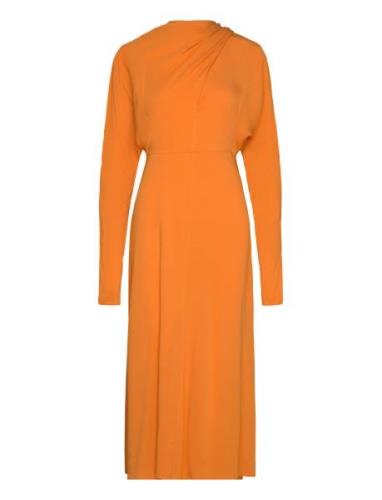 Ambre Crepe Dress Maxiklänning Festklänning Orange Wood Wood