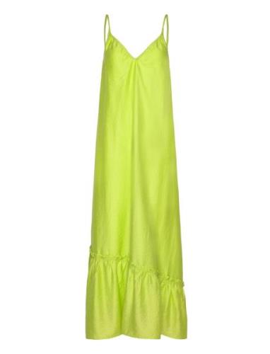 Theagz Long Strap Dress Maxiklänning Festklänning Green Gestuz