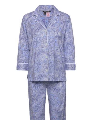 Lauren Ralph Lauren Homewear Lrl Heritage 3/4 Sl Classic Notch Pj Set ...