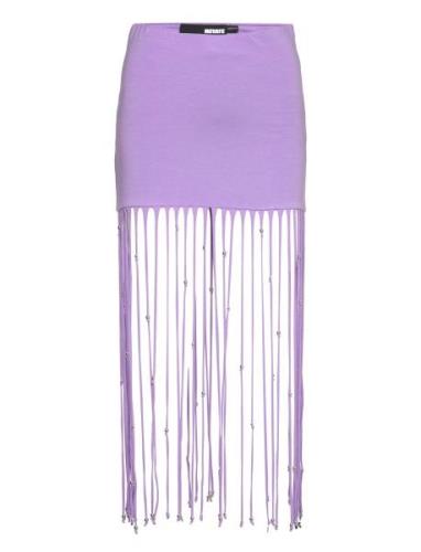 Light Jersey Maxi Skirt Kort Kjol Purple ROTATE Birger Christensen