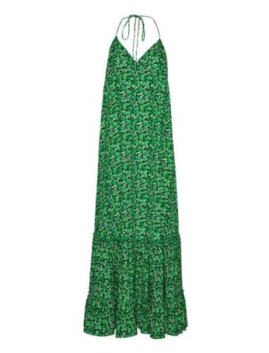 Fine Jacquard Maxi Dress Maxiklänning Festklänning Green ROTATE Birger...