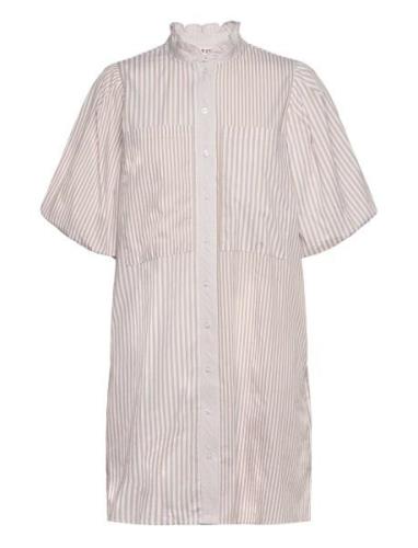 A-View Tiffany Stripe Dress Beige