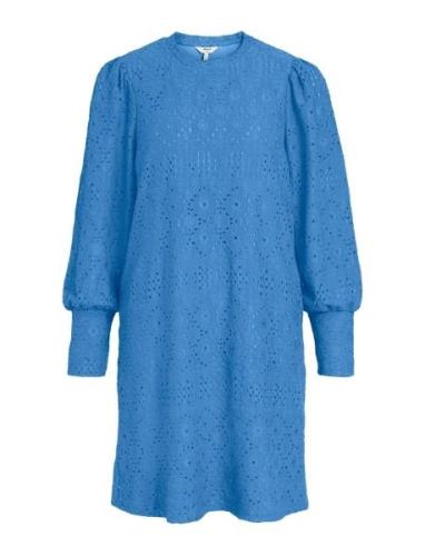 Objfeodora L/S Dress Div Kort Klänning Blue Object