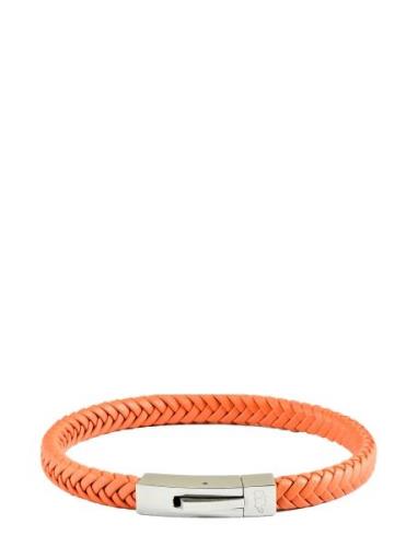 Leather Bracelet Singel Armband Smycken Orange Edd.