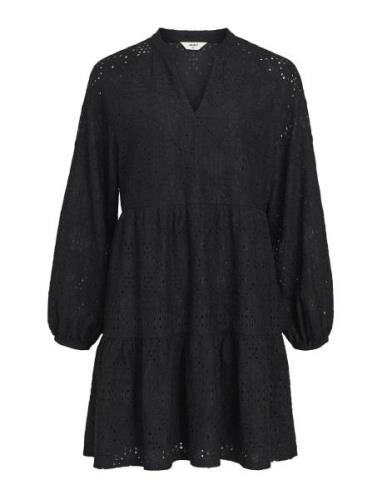 Objfeodora Gia L/S Dress Noos Kort Klänning Black Object