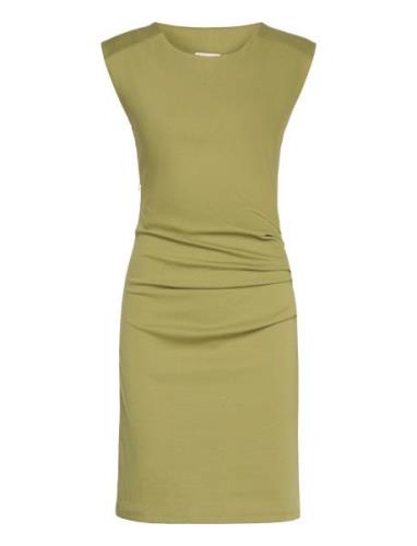 India Round-Neck Dress Kort Klänning Green Kaffe