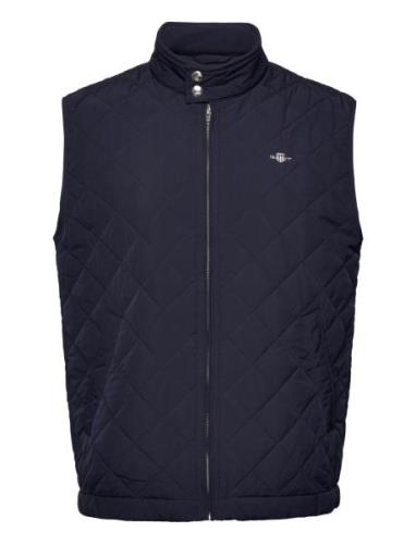 GANT Quilted Windcheater Vest Marinblå