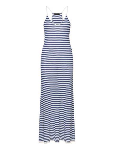 Striped Jersey Dress Maxiklänning Festklänning Blue Mango