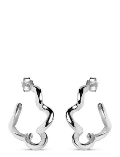 Curly Hoops Accessories Jewellery Earrings Hoops Silver Enamel Copenha...
