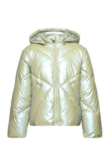 Kogjodie Metallic Hood Puffer Cp Otw Fodrad Jacka Green Kids Only