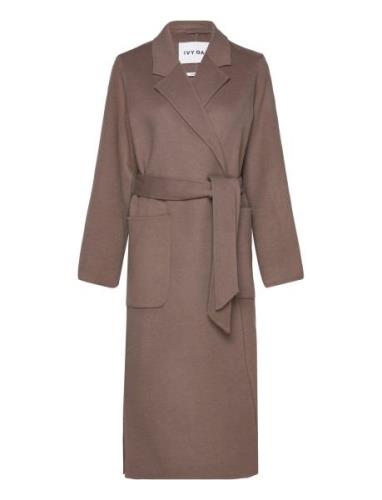 IVY OAK Belted Double Face Coat Brun