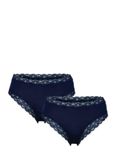 Brief Vilma Brz Low 2-Pack Trosa Brief Tanga Navy Lindex