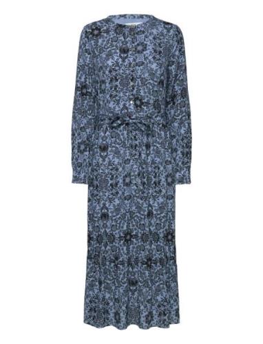 Louisenn Dress Long Maxiklänning Festklänning Blue Noa Noa
