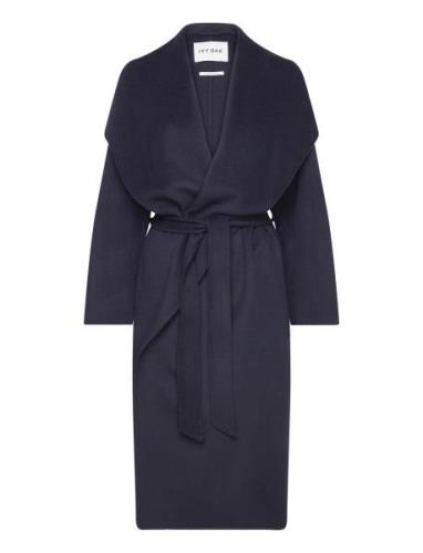 Double Face Bathrobe Coat Outerwear Coats Winter Coats Navy IVY OAK