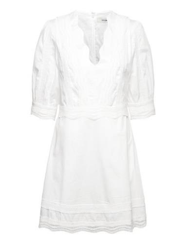 Mini Length Dress Kort Klänning White IVY OAK