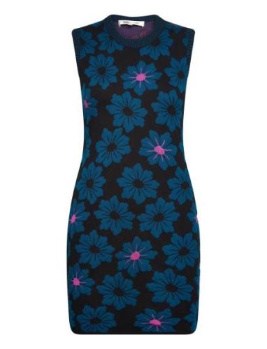 Dvf Mylo Dress Kort Klänning Blue Diane Von Furstenberg