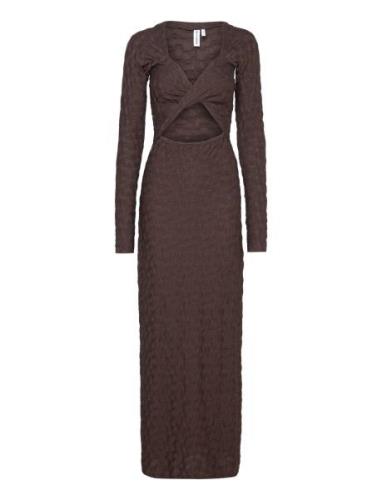 Tomosrs Dress Maxiklänning Festklänning Brown Résumé