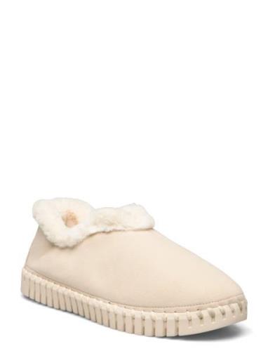 Flats Slippers Tofflor Cream Ilse Jacobsen