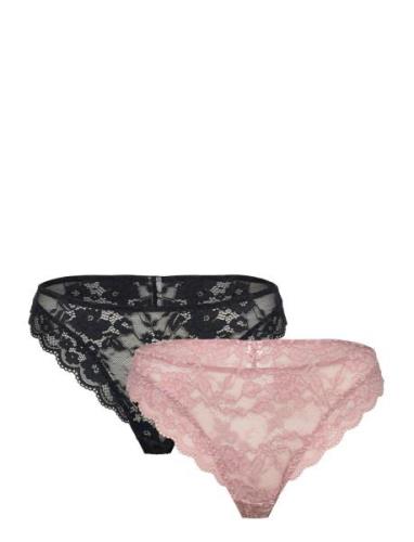 Brief Thong Reg Iris 2 Pack Stringtrosa Underkläder Pink Lindex