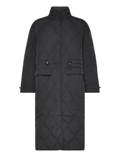 Baicoi Quilted Coat Fodrad Rock Black Tamaris Apparel