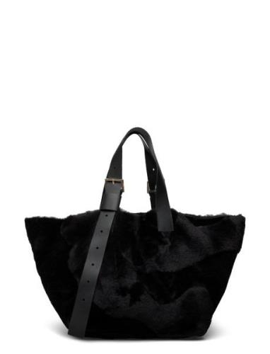 Anik Shearling E/W Tote Shopper Väska Black AllSaints