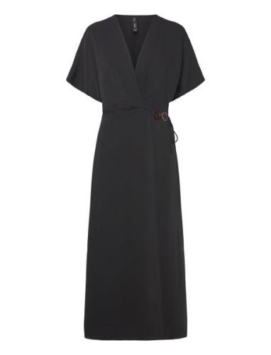 Wrap Dress With Hoop Detail Maxiklänning Festklänning Black Mango