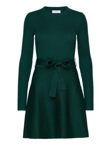 Dress Malin Knitted Kort Klänning Green Lindex
