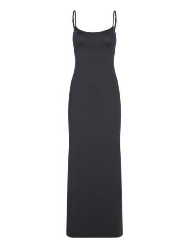 Maxi Slip Dress Maxiklänning Festklänning Black Gina Tricot