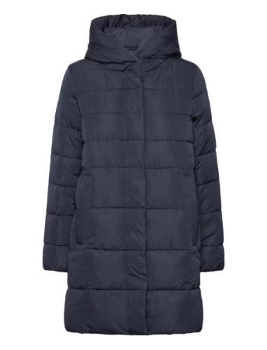 Women Coats Woven Regular Fodrad Rock Navy Esprit Collection