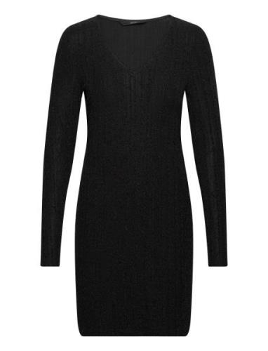 Vmkanz Sibe Ls Short Dress Jrs Kort Klänning Black Vero Moda