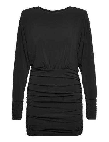 Draped Back Mini Dress Kort Klänning Black Gina Tricot