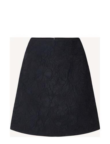 Mavis Jacquard Skirt Kort Kjol Navy Lexington Clothing