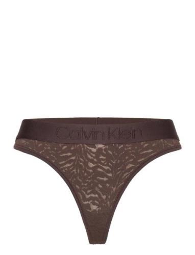 Thong Stringtrosa Underkläder Brown Calvin Klein