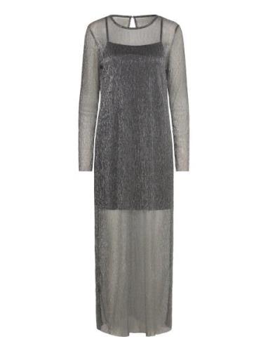 Maxi Glitter Dress Maxiklänning Festklänning Black Gina Tricot