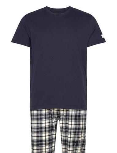 Flannel Pants And T-Shirt Gb Pyjamas Blue GANT
