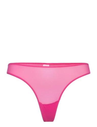 Mesh Thong Stringtrosa Underkläder Pink Understatement Underwear