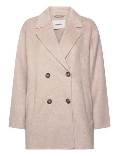 IVY OAK Double Face Double Breasted Jacket Beige