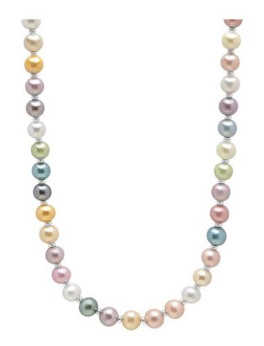 Pastel Pearl Necklace With Silver Halsband Smycken Multi/patterned Nia...