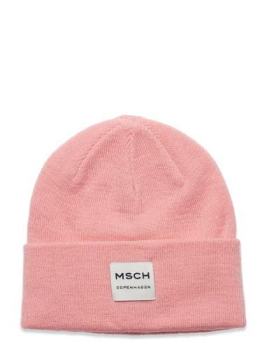 Mschmojo Logo Beanie Accessories Headwear Beanies Pink MSCH Copenhagen