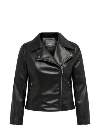 ONLY Carmakoma Carbecca Faux Leather Biker Otw Svart