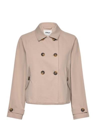 Onlapril Short Trenchcoat Otw Noos Trench Coat Rock Beige ONLY