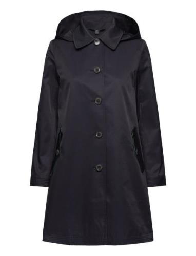 Hooded Cotton-Blend Balmacaan Coat Tunn Rock Navy Lauren Ralph Lauren