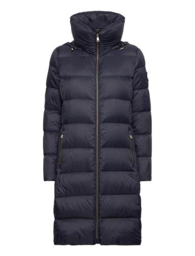 Lauren Ralph Lauren Over -Collar Down Coat Marinblå