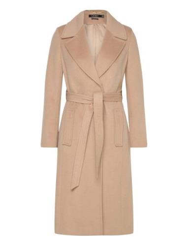 Lauren Ralph Lauren Wrap Wool-Lined-Coat Beige