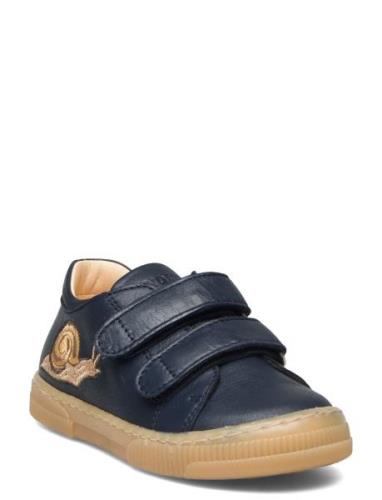 Shoes - Flat - With Velcro Låga Sneakers Navy ANGULUS