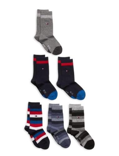 Tommy Hilfiger Th Kids Basic Stripe Sock 6P Ecom Multi/patterned