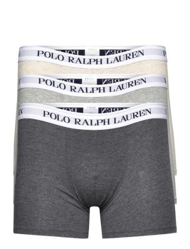 Stretch Cotton Boxer Brief 3-Pack Boxerkalsonger Grey Polo Ralph Laure...