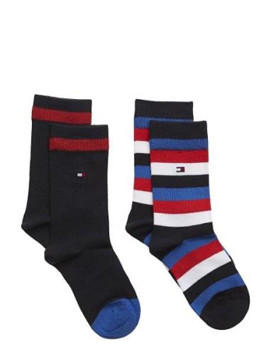 Tommy Hilfiger Th Kids Basic Stripe Sock 2P Multi/patterned